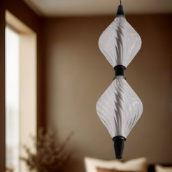 VITA lampa wisząca czarny 7,5W LED 2700K 2 x klosz bezbarwny 31-54609