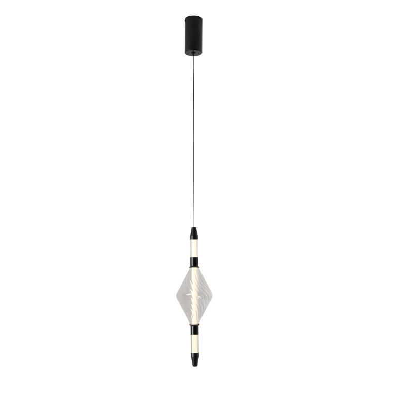 VITA lampa wisząca czarny 7,5W LED 2700K klosz bezbarwny 31-54593