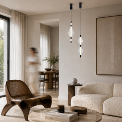 VITA lampa wisząca czarny 7,5W LED 2700K klosz bezbarwny 31-54593