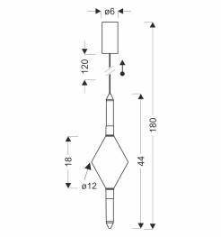 VITA lampa wisząca czarny 7,5W LED 2700K klosz bezbarwny 31-54593