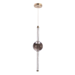 KELLY lampa wisząca złoty 8W LED 2700K klosz dymiony 31-54500