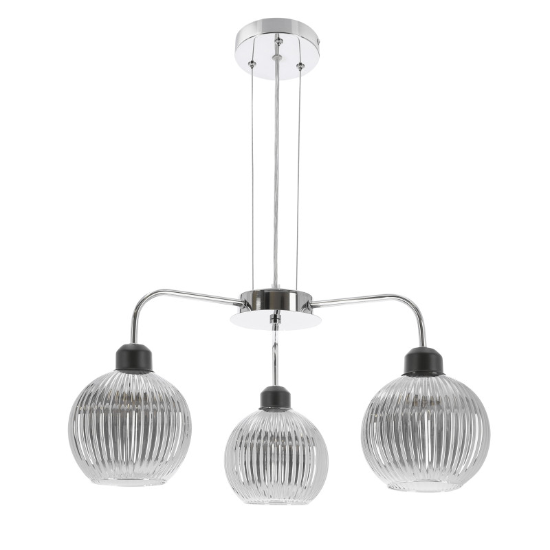 VERTON lampa wisząca chromowy 3x40W E27 klosz chromowy 33-48509