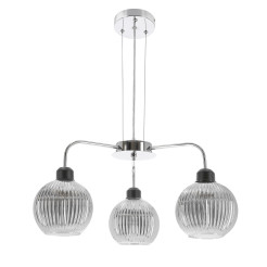 VERTON lampa wisząca chromowy 3x40W E27 klosz chromowy 33-48509