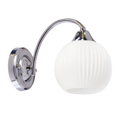 VELORE lampa kinkiet chromowy 1x40W E27 klosz biały 21-51738