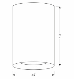 Tuba lampa sufitowa złoty szczotkowany 1x15W GU10 7/10 2248752