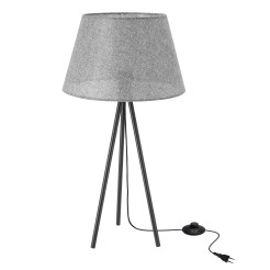 TINCO lampa stołowwa czarny 1x40W E27 abażur szary 41-47731