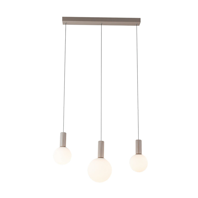 TESTA lampa wisząca beżowy 3x10W G9 klosz biały 33-51110