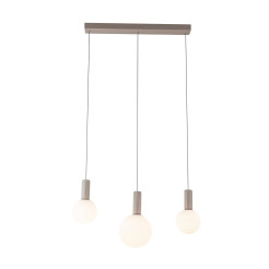 TESTA lampa wisząca beżowy 3x10W G9 klosz biały 33-51110