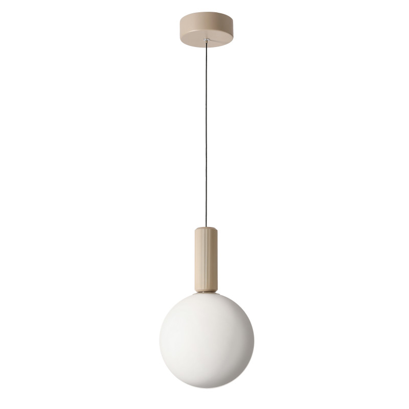 TESTA lampa wisząca beżowy 1x10W G9 klosz biały 31-50892