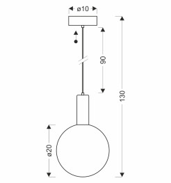 TESTA lampa wisząca beżowy 1x10W G9 klosz biały 31-50892