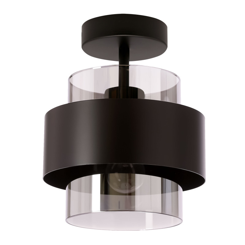 Spiega lampa sufitowa czarny 1x60W E27 klosz dymiony 31-47106