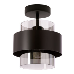 Spiega lampa sufitowa czarny 1x60W E27 klosz dymiony 31-47106