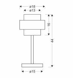 Spiega lampa stołowa czarny+satyna nikiel 1x60W E27 klosz dymiony 41-47199