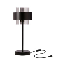 Spiega lampa stołowa czarny 1x60W E27 klosz dymiony 41-47205