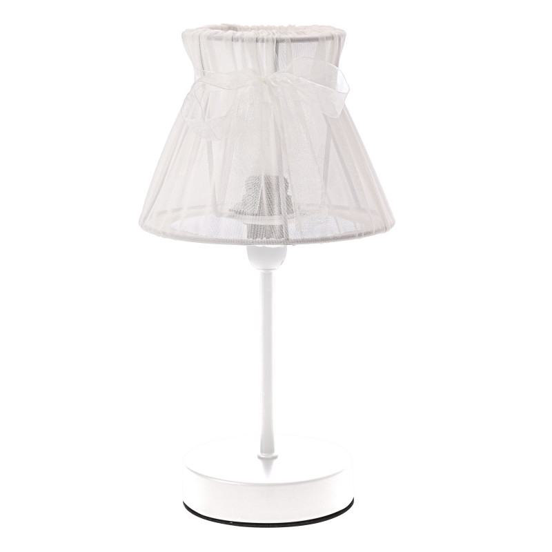 SIGALEA lampka stołowa biały 1x40W E14 abażur biały 41-53695