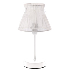SIGALEA lampka stołowa biały 1x40W E14 abażur biały 41-53695