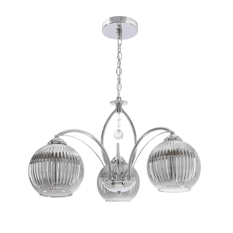 SIERRA lampa wisząca chromowy 3x40W E27 klosz chromowy 33-50328