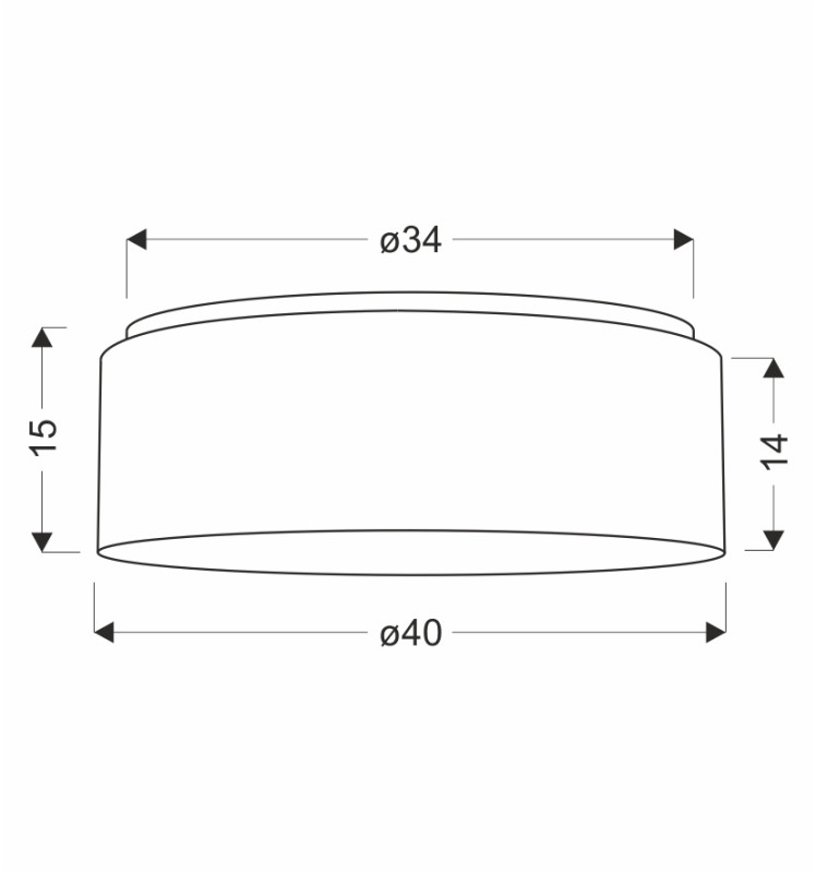 SALUT lampa sufitowa 40 2x40W E27 abażur beżowy 31-56481