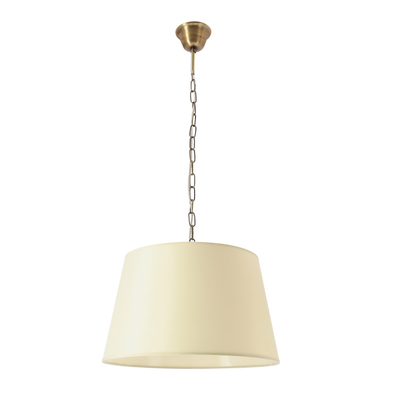PYROS lampa wisząca patynowy 38 1x40W E27 abażur kremowy 31-50083