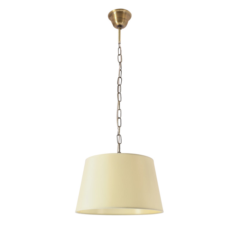 PYROS lampa wisząca patynowy 32 1x40W E27 abażur kremowy 31-50090