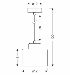 OLIVCA lampa wisząca czarny 1x40W E27 klosz oliwkowy 31-47885