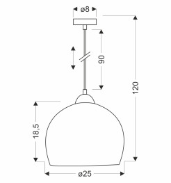 Monroe lampa wisząca 1x60W E27 klosz maślany 31-47854