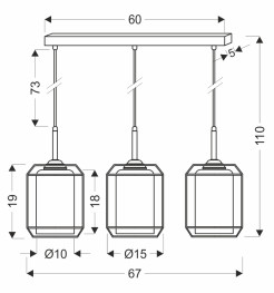 JONERA lampa wisząca czarny 3x40W E27 klosz złoty 33-49360