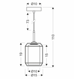 JONERA lampa wisząca czarny 1x40W E27 klosz  bursztynowy 31-49308