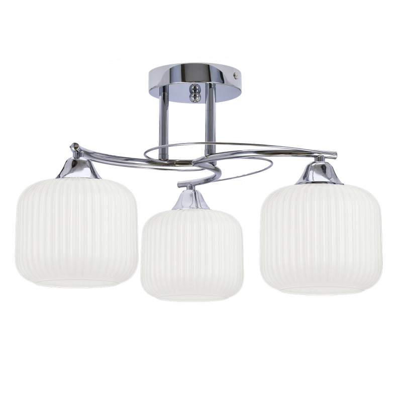 DOPO lampa sufitowa chromowy 3x40W E27 klosz biały 33-51745