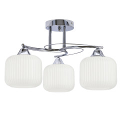 DOPO lampa sufitowa chromowy 3x40W E27 klosz biały 33-51745