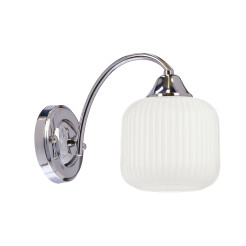 DOPO lampa kinkiet chromowy 1x40W E27 klosz biały 21-51752