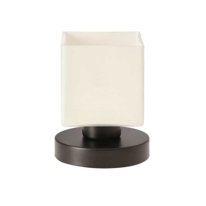 CUBETTO lampka stołowa czarna 1x40W E27 klosz biały 41-48486