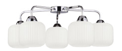 CROMADO lampa sufitowa chromowy 5x60W E27 klosz biały 98-49575