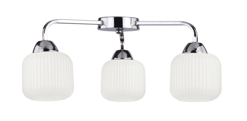 CROMADO lampa sufitowa chromowy 3x60W E27 klosz biały 98-49582