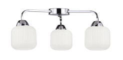 CROMADO lampa sufitowa chromowy 3x60W E27 klosz biały 98-49582