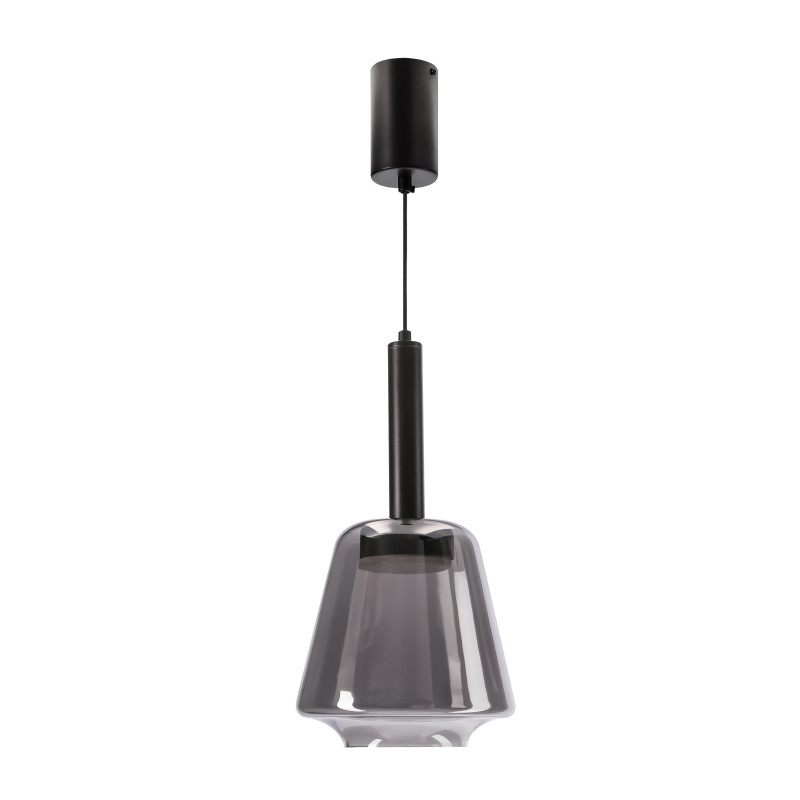 BUENO lampa wisząca czarny 1x9W GX53 klosz bezbarwny+dymiony 31-50441