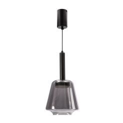 BUENO lampa wisząca czarny 1x9W GX53 klosz bezbarwny+dymiony 31-50441