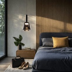 BUENO lampa wisząca czarny 1x9W GX53 klosz bezbarwny+dymiony 31-50441