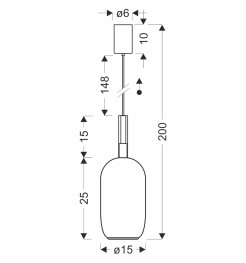 BUENO lampa wisząca czarny 1x9W GX53 klosz bezbarwny+bursztynowy 31-50458