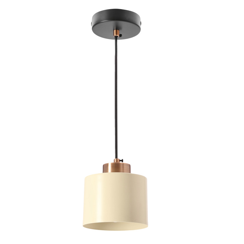 ALORA lampa wisząca czarny 1x60W E27 klosz  biały 31-47922