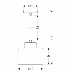 ALORA lampa wisząca czarny 1x60W E27 klosz  biały 31-47922