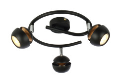 BONI SPIRALA 3X3W GU10 LED CZARNY 98-66596