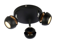 BONI PLAFON 3X3W GU10 LED CZARNY 98-66602
