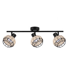 Juicy lampa sufitowa listwa czarny 3x40W E14 klosz czarny 93-17659