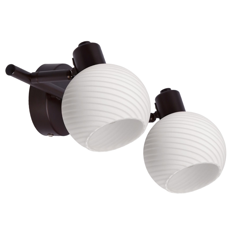 GRANO lampa sufitowa czekoladowy 2x40W E14 klosz biały 92-43184