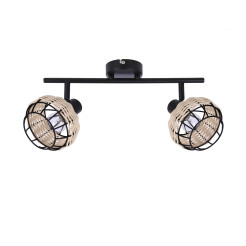 Juicy lampa sufitowa listwa czarny 2x40W E14 klosz czarny 92-17642