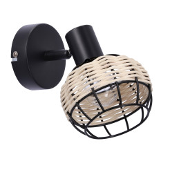 Juicy lampa kinkiet czarny 1x40W E14 klosz czarny 91-17635