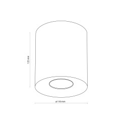 ORION M WHITE LAMPA SUFITOWA 1XGU10  IP44 11186