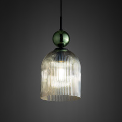 SOPHIA BIG GREEN COGNAC LAMPA WISZĄCA 1XE27 10776