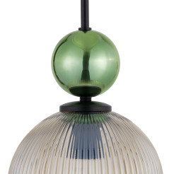 SOPHIA BIG GREEN COGNAC LAMPA WISZĄCA 1XE27 10776